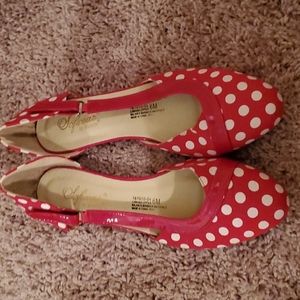 RED Polka Dot Minnie Mouse shoes
